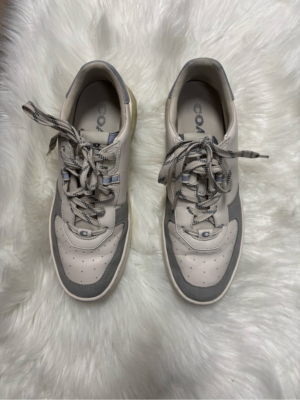 Coach Sneakers in Light Gray and Off-White